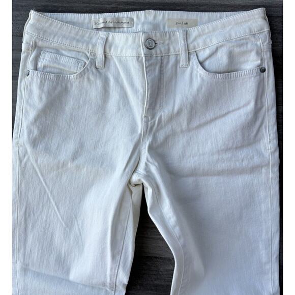 Pilcro And The Letterpress White Jeans Size 28 Lace Up Ankle Boho Anthropologie - Picture 3 of 12